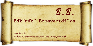 Báró Bonaventúra névjegykártya
