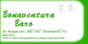 bonaventura baro business card